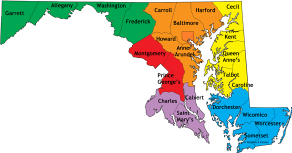 LDA Maryland Map